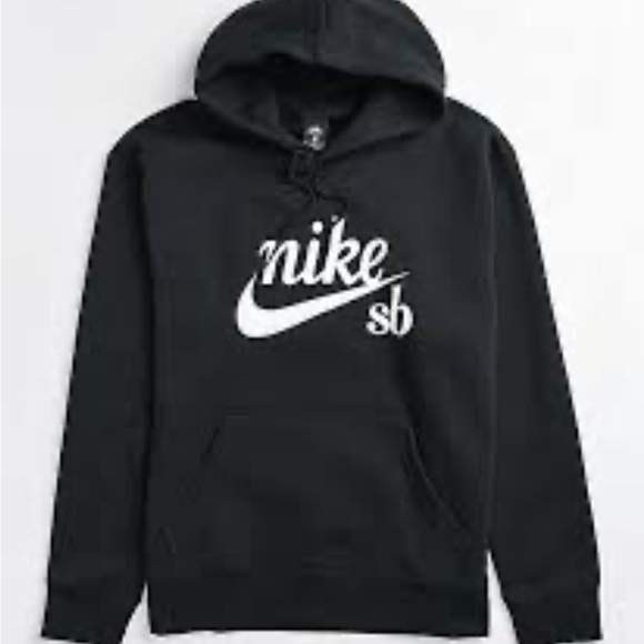 Nike SB Icon Pullover Skateboarding Hoodie Mens Size M Black White CW5615-010 - Picture 3 of 9